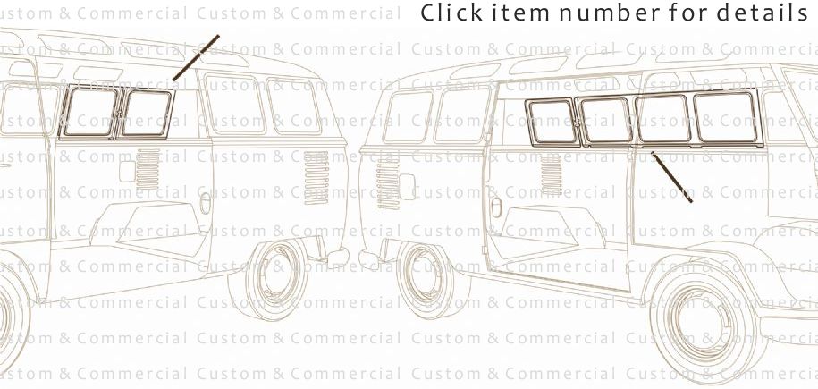 Complete Upper Side Window  Inner & Outer Panels