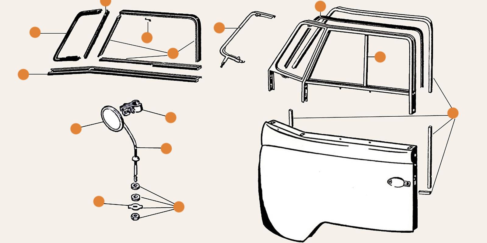 Splitscreen Door Tailgate Engine Lid & Pick Up Parts