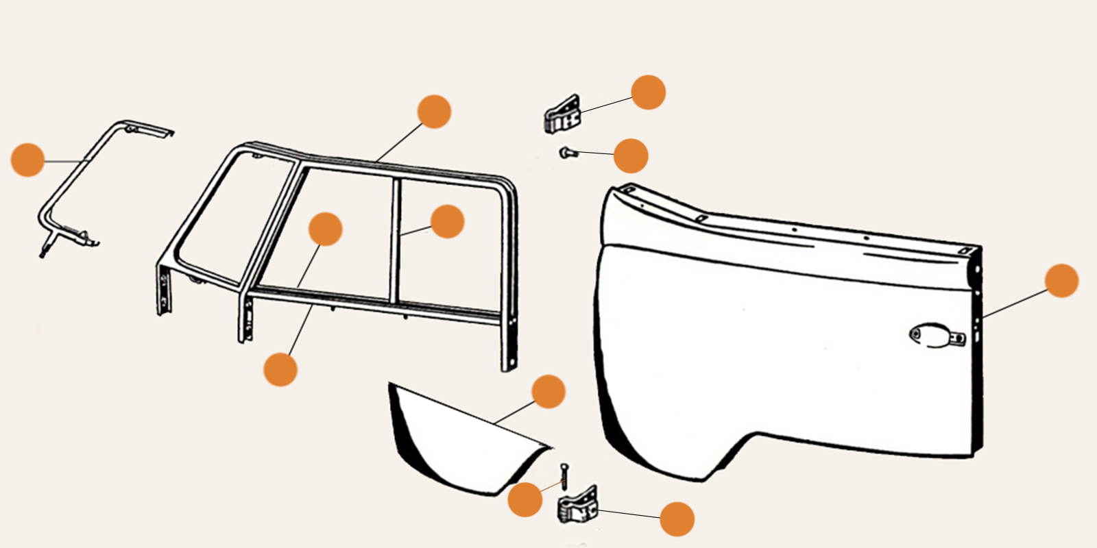 Splitscreen Single Cab Pickup Repair Panels