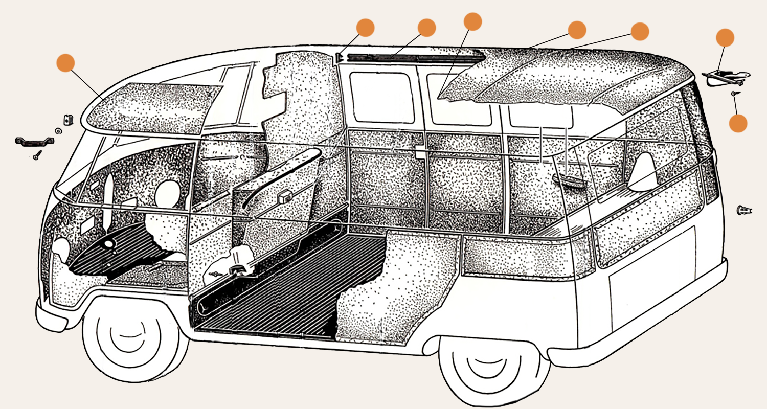 Splitscreen OEM Quality Headliners & Headliner Trim