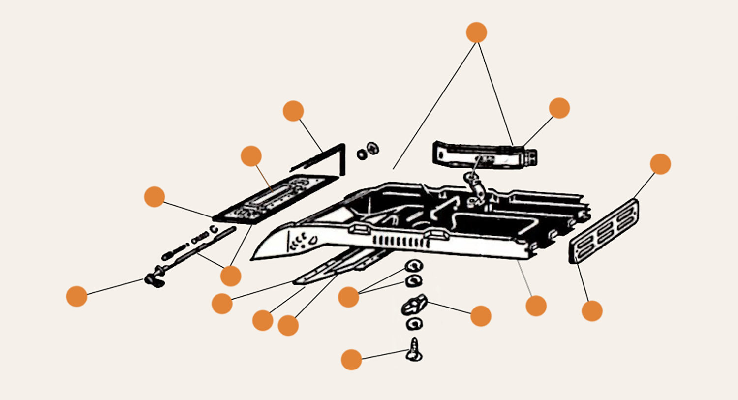Splitscreen Overhead Air Box Parts