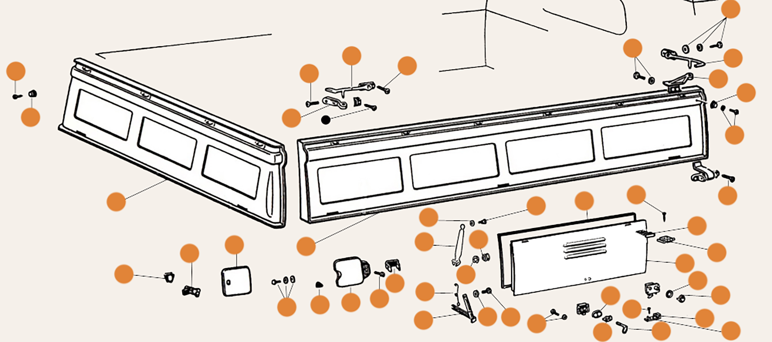 Splitscreen Pick Up Parts & Fuel Filler Parts