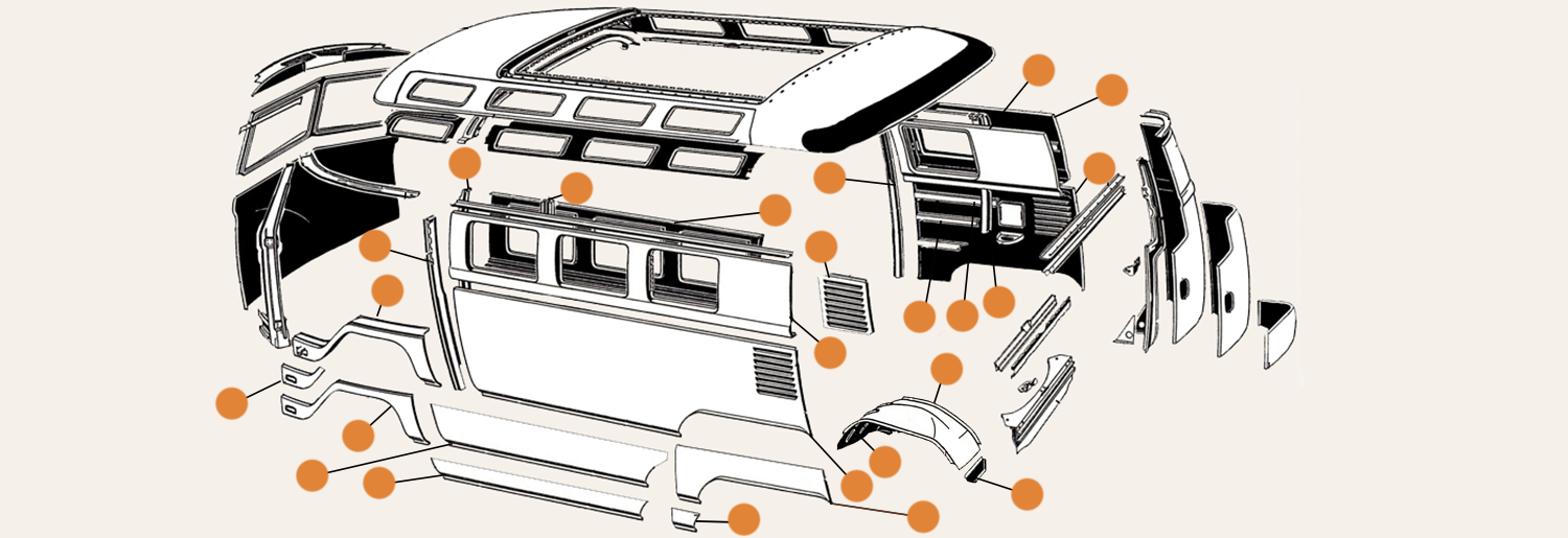 Complete Lower Side Panels & Inner Panel Reinforcements