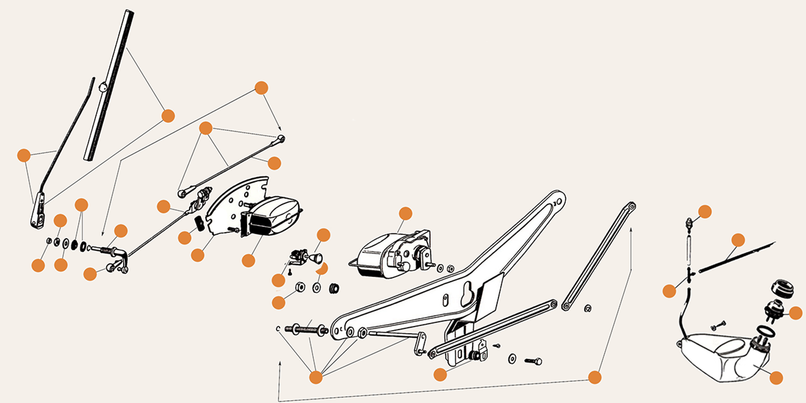 Splitscreen Wiper Parts