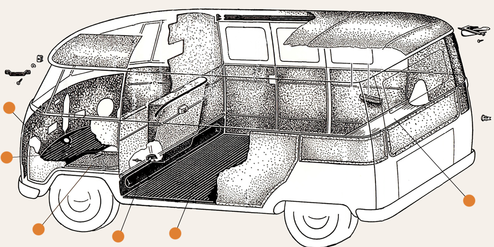 Brazilian Splitscreen Interior Trim Upholstery & Seat Parts