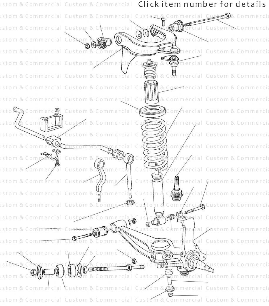 Type 25 Front Suspension & Anti Roll Bar Parts