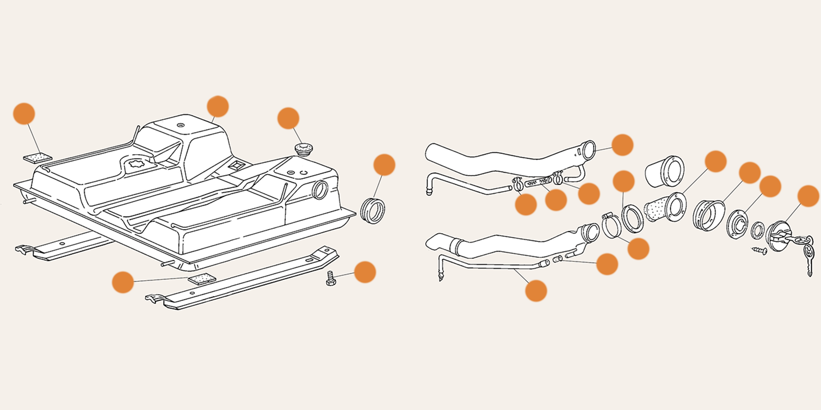 Type 25 Fuel System & Fuel Tank Parts