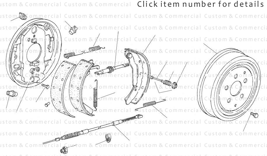 Type 25 Rear Brake Drums Cylinders & Backing Plates