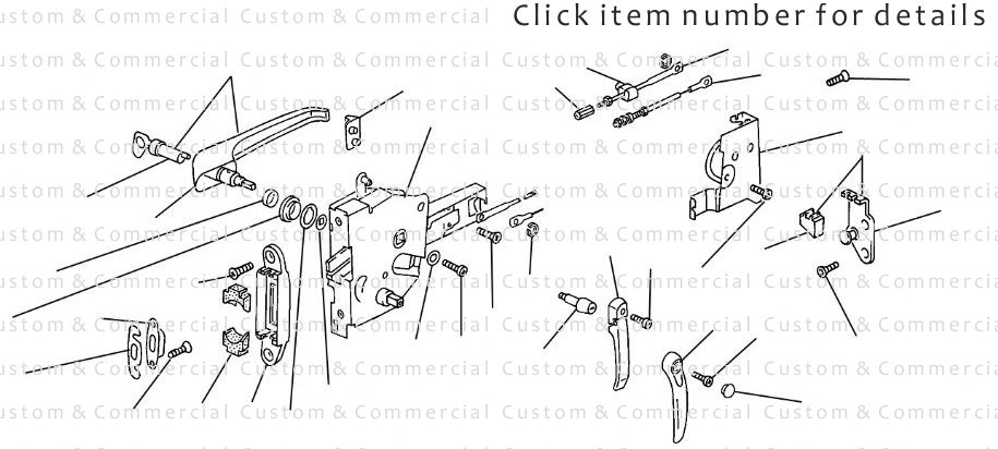 Type 25 Slide Door Handle Parts