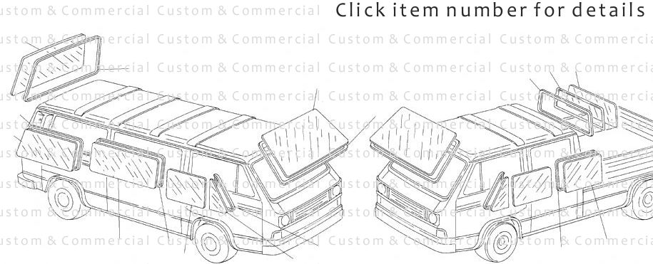 Type 25 German Window Seals & Window Glass