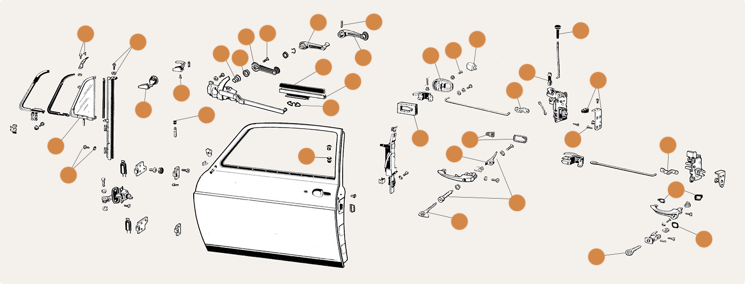 Type 3 Window Winder Parts