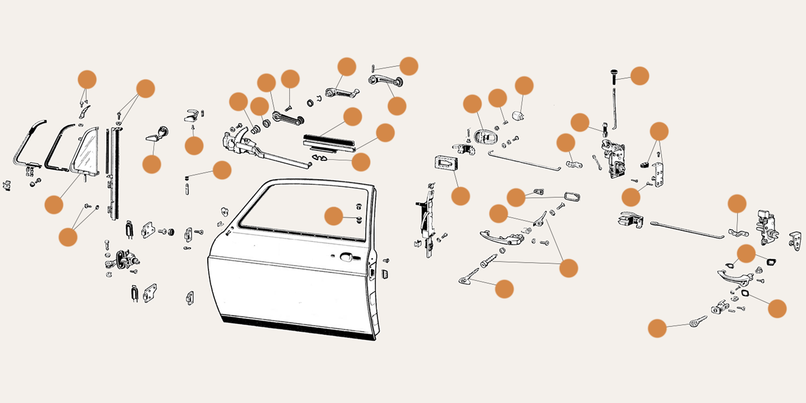Type 3 Door Bonnet Boot Lid Wings & Body Parts