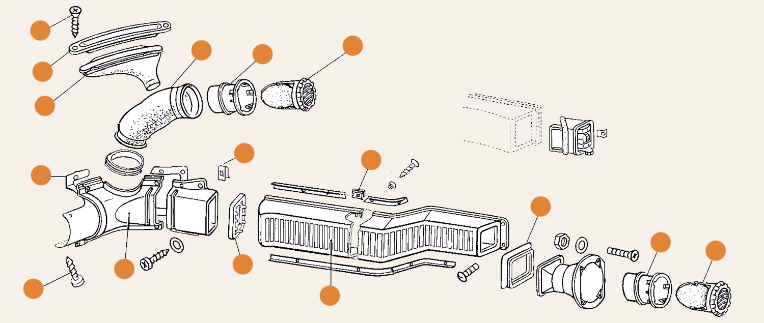 Baywindow Interior Ventilation Parts
