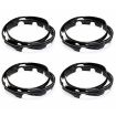 German quality wing beading in black set of 4