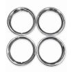 Polished stainless steel beauty rings for 14 inch steel wheels