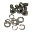 Stainless steel divider bar bottom fixing screws and washers