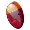 Orange and red rear light lens