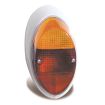 Complete rear light unit with orange and red lens Left