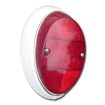 Complete rear light unit with red lens Left