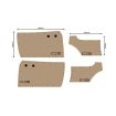 German quality 4 pcs interior door card set bare wood