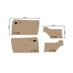German quality 4 pcs interior door card set bare wood