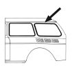 Square back fixed rear side window seals Pair Type3 62-74