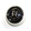 German quality horn button silver beige with Silver Wolfsburg logo