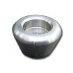 Stainless steel brushed finish dash knob for wipers or lights with hole for insert 68-79