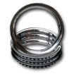 Polished stainless steel beauty rings for 14 inch steel wheels