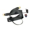 Seatbelt 2 point extra length with chrome buckle and black webbing