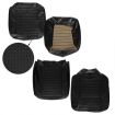 Front basket weave seat covers Black walkthrough Bus