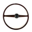 Steering wheel in dark brown brazil bus
