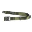 Seatbelt 2 point with chrome buckle and olive green webbing