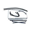 German quality cab door opening 1/4 light and scraper kit chrome for both doors