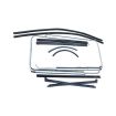 German quality cab door fixed 1/4 light and scraper kit chrome for both doors