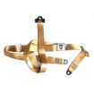 Seatbelt 3 point with chrome buckle and tan webbing