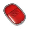 All red rear lens with chromed stainless trim Bus