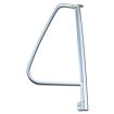 Fixed 1/4 light frame & bar in aluminium left