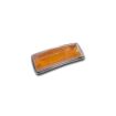 German quality orange indicator lens with OEM marking & Chrome trim Left