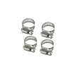 Hose clamps for fuel hose x 4 stainless steel