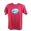 Badfish Maroon Blue Convert beetle T Shirt. Size Large