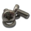 Stainless strike plate screws and washers