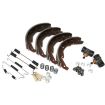 Rear drum brake service kit not inc drums
