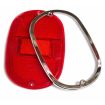 German quality all red OEM logo rear lens with chromed stainless trim Bus