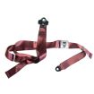 German quality seatbelt 3 point with chrome buckle and burgundy webbing