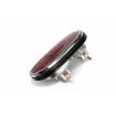 German quality complete rear light unit all red OEM logo lens with stainless chrome ring