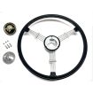 German quality banjo steering wheel kit black with golden lady horn press