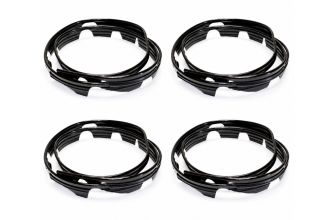 German quality wing beading in black set of 4