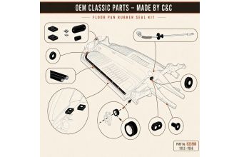German quality floor pan rubber seal kit