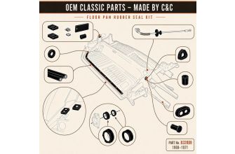 German quality floor pan rubber seal kit